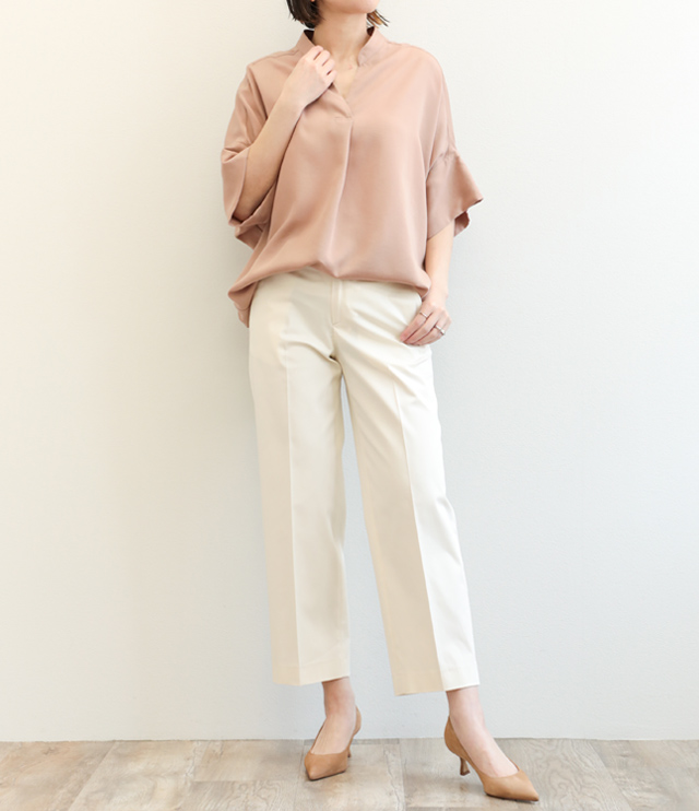 MICA & DEAL　スキッパー　シャツ MICA&DEAL ブラウス シャツ フリルカラースキッパーブラウス