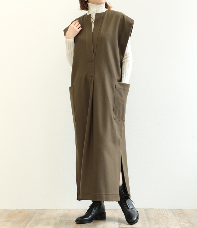 秋冬カジュアルに使えるウールワンピースコーデ』｜STYLE BOOK