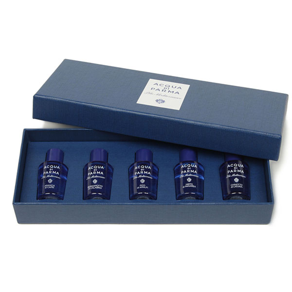 5本セット待望の再入荷】ACQUA di PARMA アクアディパルマ 香水 フレグランス セット Blu Mediterraneo ARANCIA  BERGAMOTTO CHINOTTO FICO MIRTO オードトワレ ｜ACQUA di PARMA｜菅原靴店