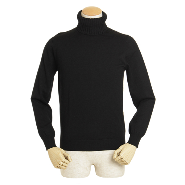 クルチアーニ　タートル　27ゲージ　9ゲージ　チャコールグレー　46　ニット　cruciani　タートルネック　ハイネック　モックネック