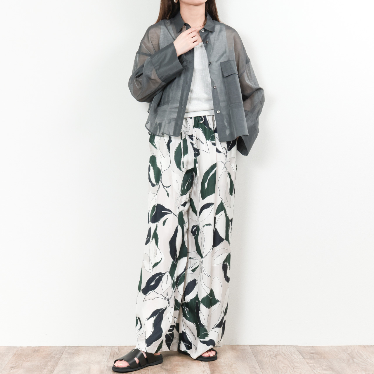 SACRA サクラ レディース シャツ ブラウス ワイドスリーブ コットン 