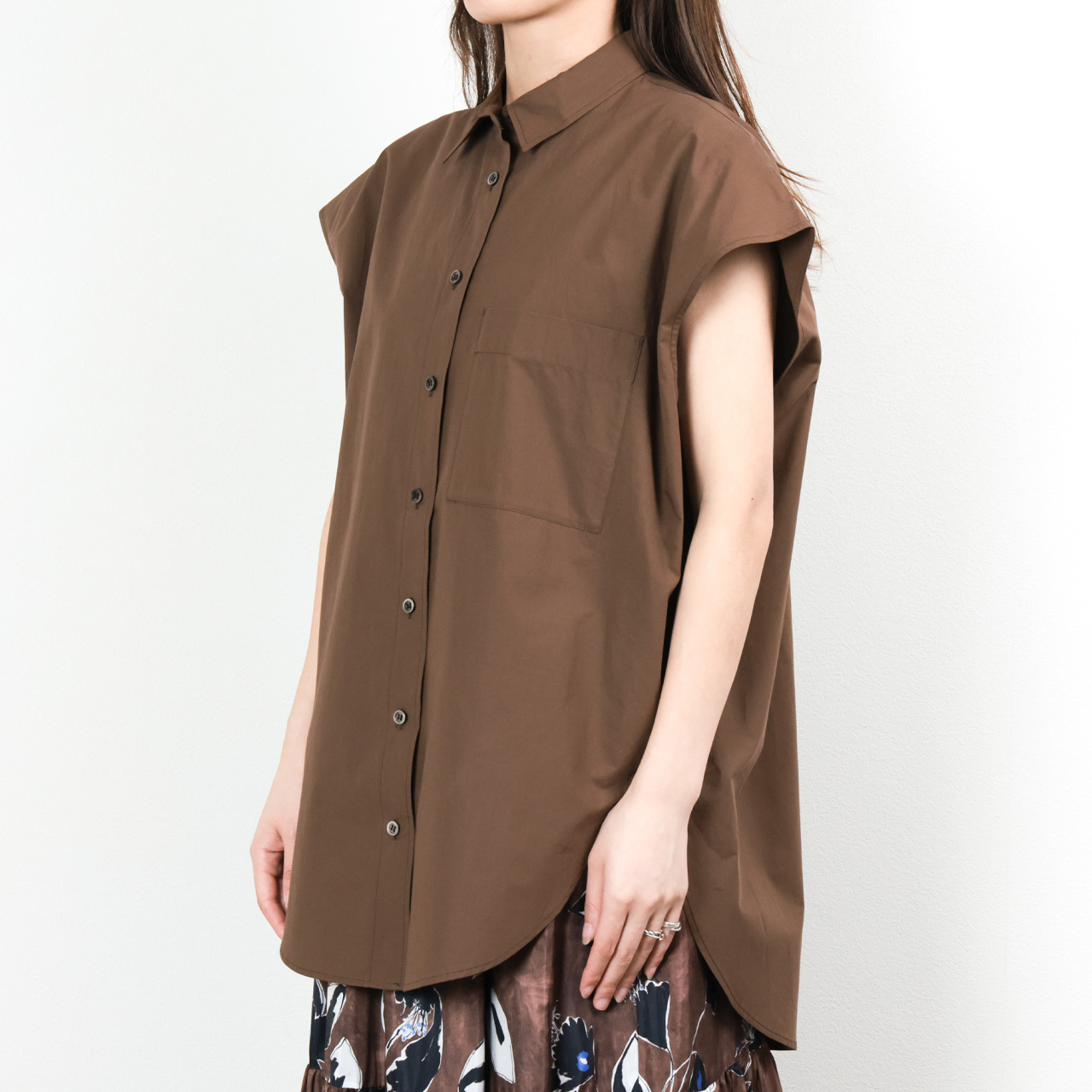 SACRA サクラ レディース シャツ ブラウス 半袖 コットン ポプリン 
