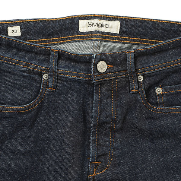 Siviglia Org シヴィリア メンズ ワンウォッシュ デニム Denim スリムフィット Slimfit スキニー Nq00 D0055 700 インディゴ Siviglia 菅原靴店