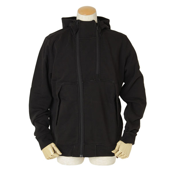 Stone Island ストーンアイランド スウェット ジップアップ パーカ フーディ コットン 長袖 ブラック Stone Island 菅原靴店