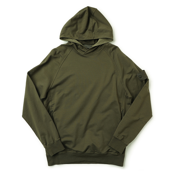 Stone Island ストーンアイランド Ghost Piece ゴーストピース スウェット パーカー フーディ プルオーバー コットン ストレッチ 長袖 f3 カーキ Stone Island 菅原靴店