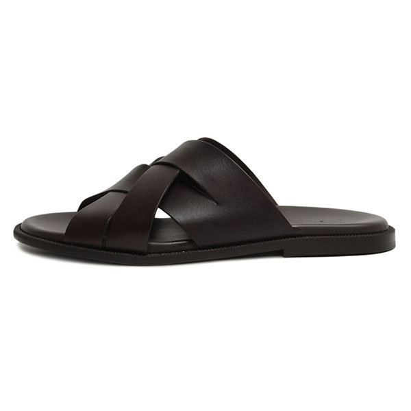 Pernoi ペルノイ Zeus ゼウス メンズ サンダル クロスストラップ レザー 1932 ダークブラウン Per Noi 菅原靴店