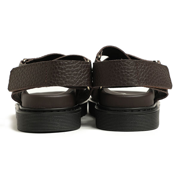 Pernoi Zeus ペルノイ ゼウス メンズ サンダル クロスストラップ ベルクロ レザー 厚底 オープントゥ 222 T Moro ダークブラウン Per Noi 菅原靴店