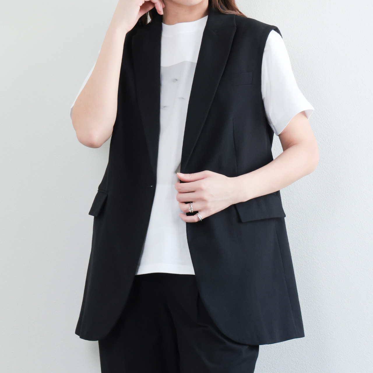 CIRCOLO 1901 チルコロ レディース ベスト ジレ 1B シングル ジャージ 
