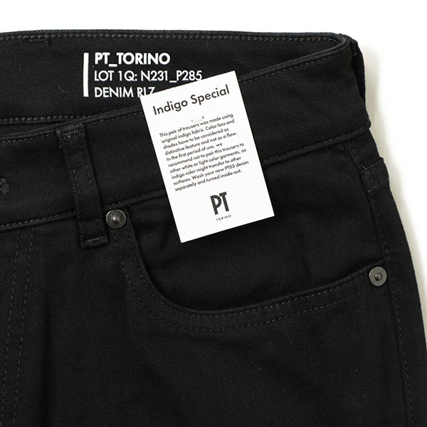 PT TORINO DENIM ピーティートリノデニム メンズ デニム ワンウォッシュ スキニー ROCK SKINNY FIT OA31  DK76/ブラック｜PT TORINO｜菅原靴店