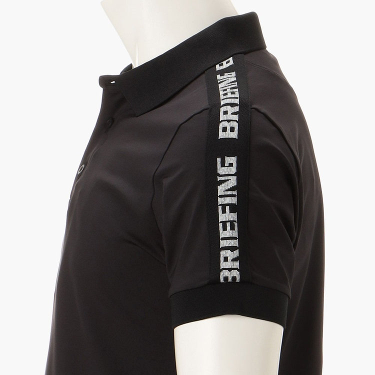 BRIEFING ブリーフィング MENS SHOULDER LINE POLO ショルダーライン ポロシャツ BRG221MA3 ブラック｜ BRIEFING｜菅原靴店