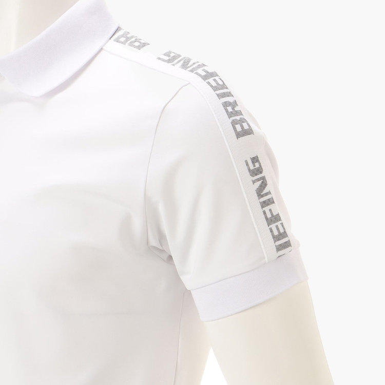 BRIEFING ブリーフィング MENS SHOULDER LINE POLO ショルダーライン ポロシャツ BRG221MA3 ホワイト｜ BRIEFING｜菅原靴店