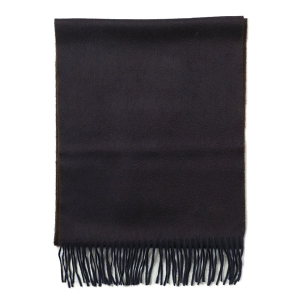 Begg Co ベグアンドコー マフラー ストール スカーフ メンズ カシミヤ リバーシブル ダブルフェイス 定番 ティーズル あざみ Arran ネイビー チョコレート Begg Co 菅原靴店