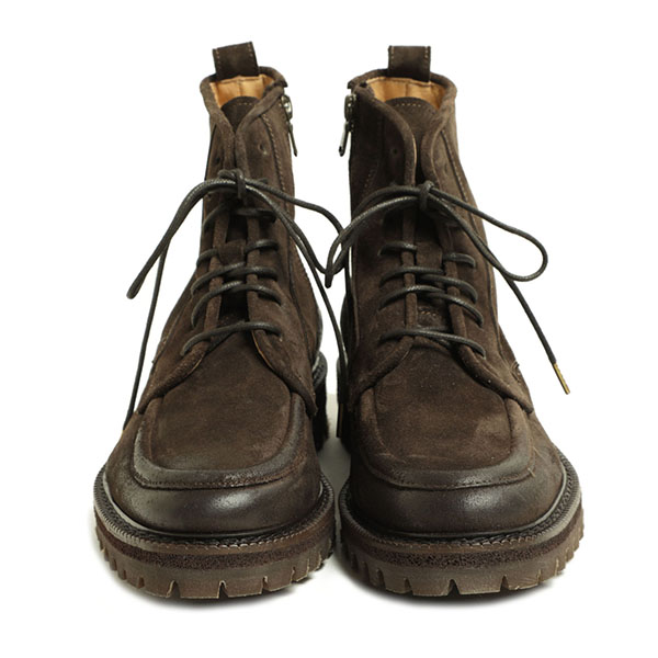 菅原靴店別注 Per Noi ペルノイ Man To マント ブーツ レースアップ スエード サイドジップ Uチップ バケッタ サンモリッツ ラバーソール Vail Choco ダークブラウン Per Noi 菅原靴店