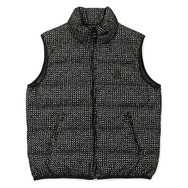 MACKAGE マッカージュ ダウン ベスト ポリエステル ベロア ロゴ 