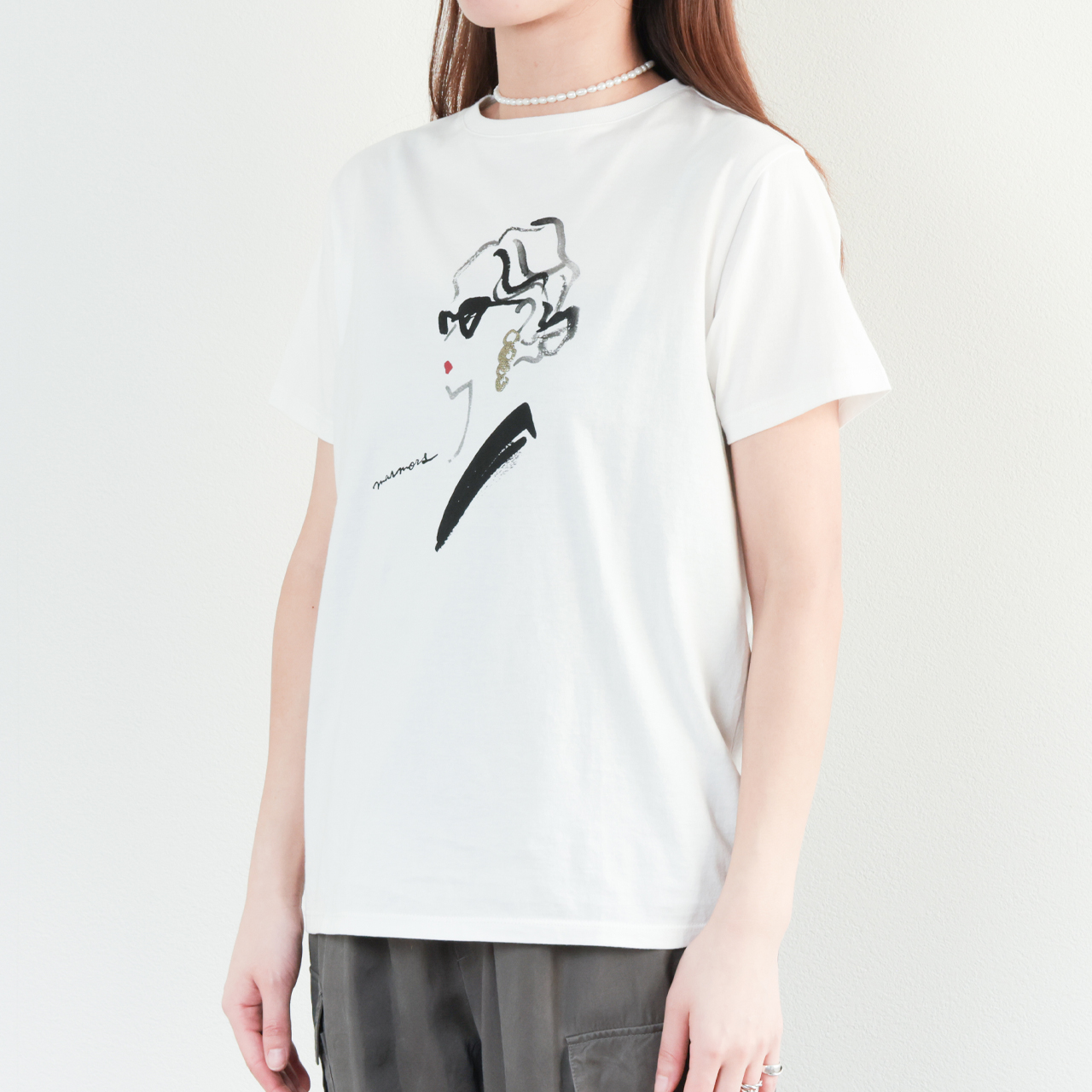 marmors マルモア レディース カットソー Tシャツ 半袖 コットン 80/2 