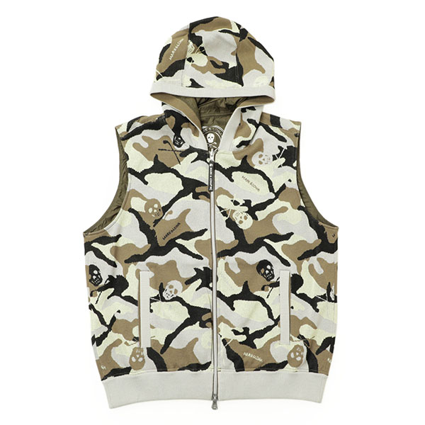 MARK&LONA マークアンドロナGauge Hooded Reversible Vest ニット 