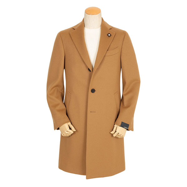 LARDINI ラルディーニ チェスター フィールド コート シングル ウール JU23636AQ 1216-23636AQ692 SPECIAL L  420/キャメル｜LARDINI｜菅原靴店