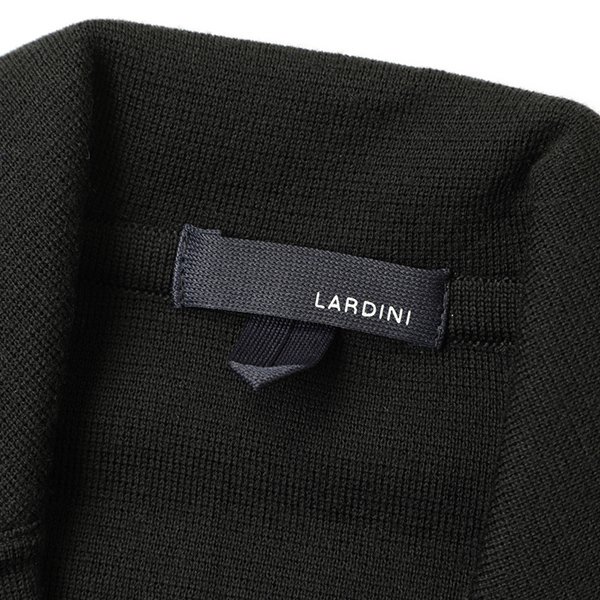 LARDINI ラルディーニ ニットジャケット 無地 シングル ウール ミラノリブ JULJM56 1216-LJM56003 999/ブラック｜ LARDINI｜菅原靴店