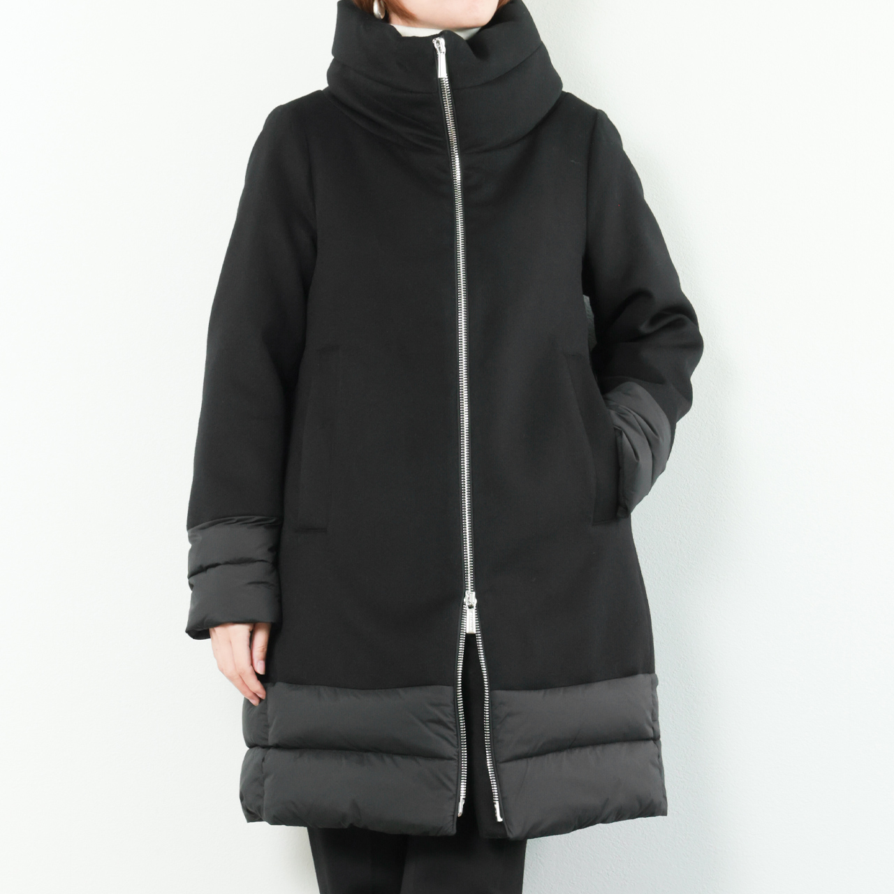 moorer ムーレー レディース ダウン コート ロング丈 ウール カシミヤ