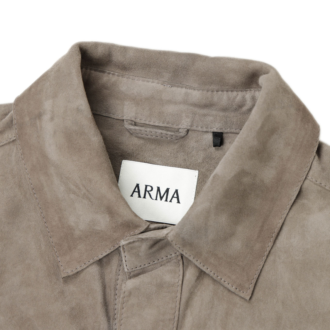 ARMA アルマ シャツ シャツジャケット レザー スエード ラム スナップ