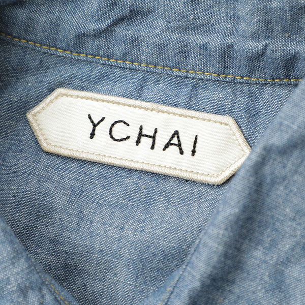 YCHAI イカイ メンズ シャツ シャンブレー ウエスタン コットン