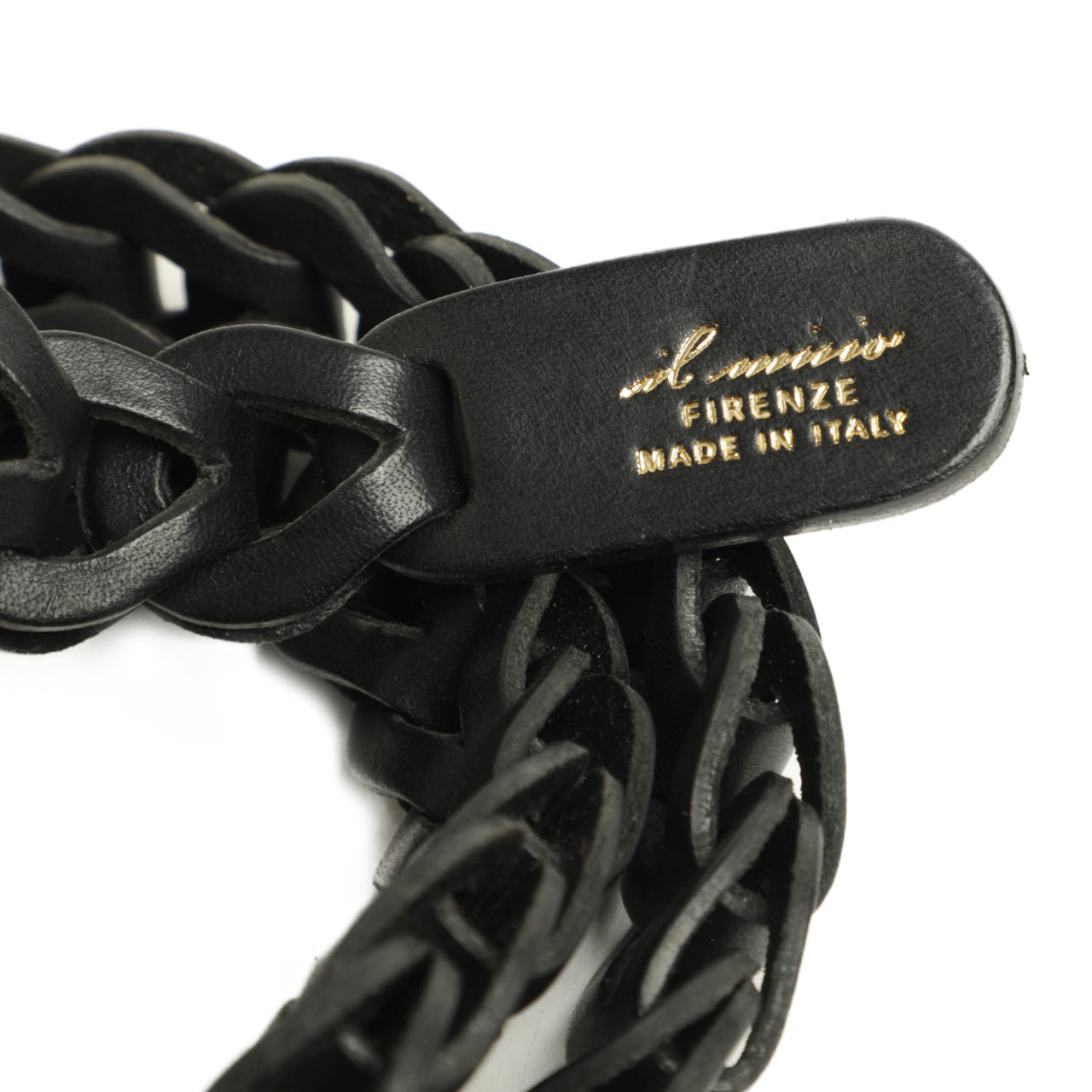 il micio イルミーチョ メッシュ レザー バックル ベルト ヴィンテージ