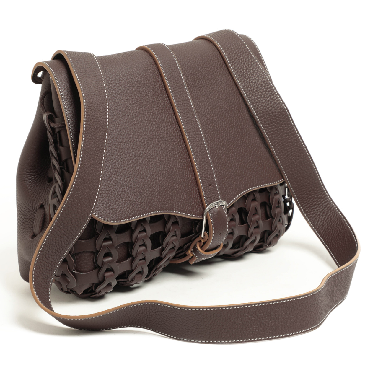 il micio イルミーチョ バッグ ショルダー フラップ レザー ブル