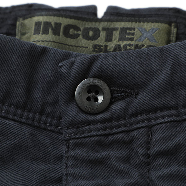 INCOTEX インコテックス パンツ コットン リサイクル ウォッシュド SLIM FIT SLACKS 製品染め ストレッチ 17S100  4611D 825/ネイビー｜INCOTEX｜菅原靴店