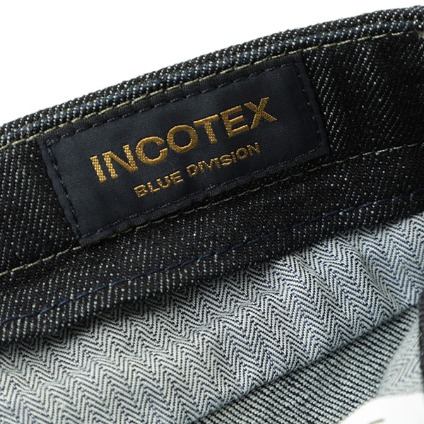 INCOTEX インコテックス デニム パンツ ワンプリーツ BLUE
