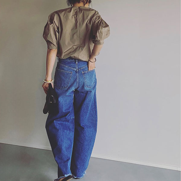 エディター坪田あさみさんコラボ〉woadblue ウォードブルー レディース ブレットデニム ジーンズ BULLET DENIM WB23308  BLUE / ブルー｜woadblue｜菅原靴店