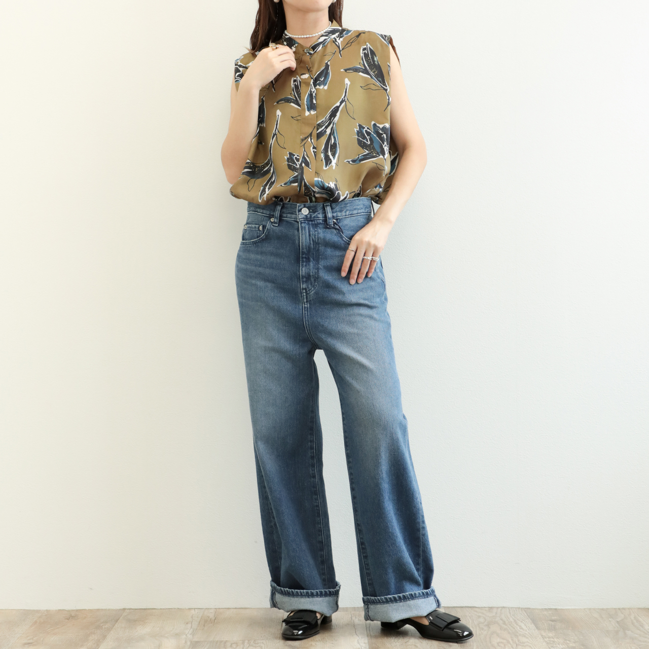 woadblue ウォードブルー レディース デニム ストレート ウォッシュド