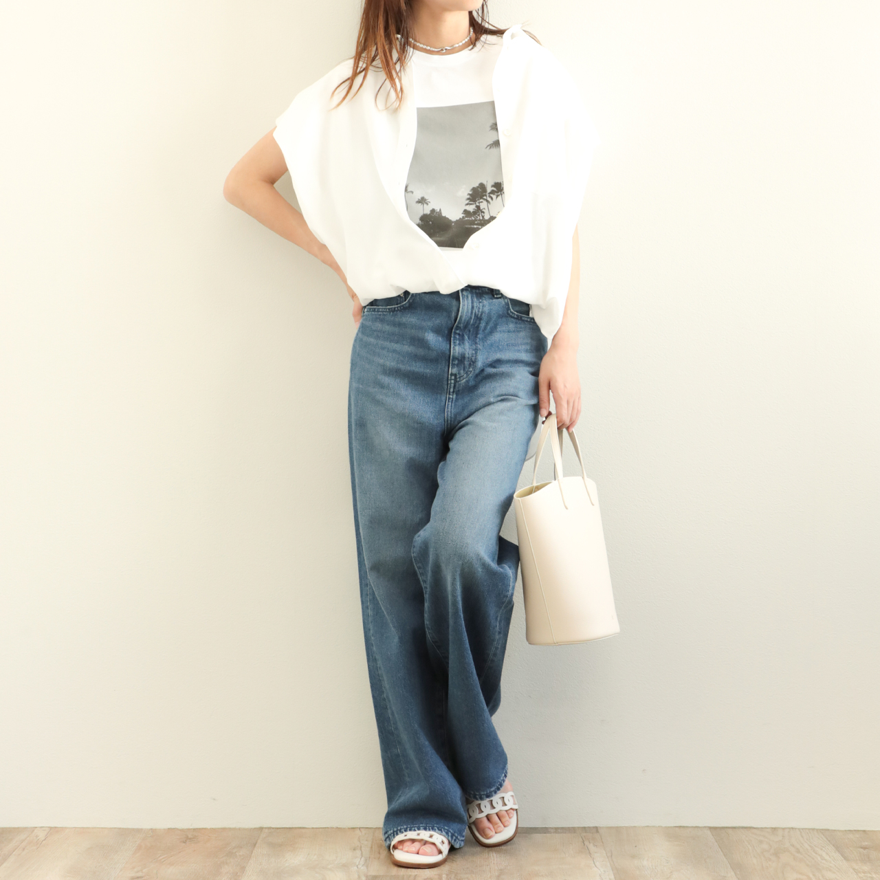 woadblue ウォードブルー レディース デニム ストレート ウォッシュド