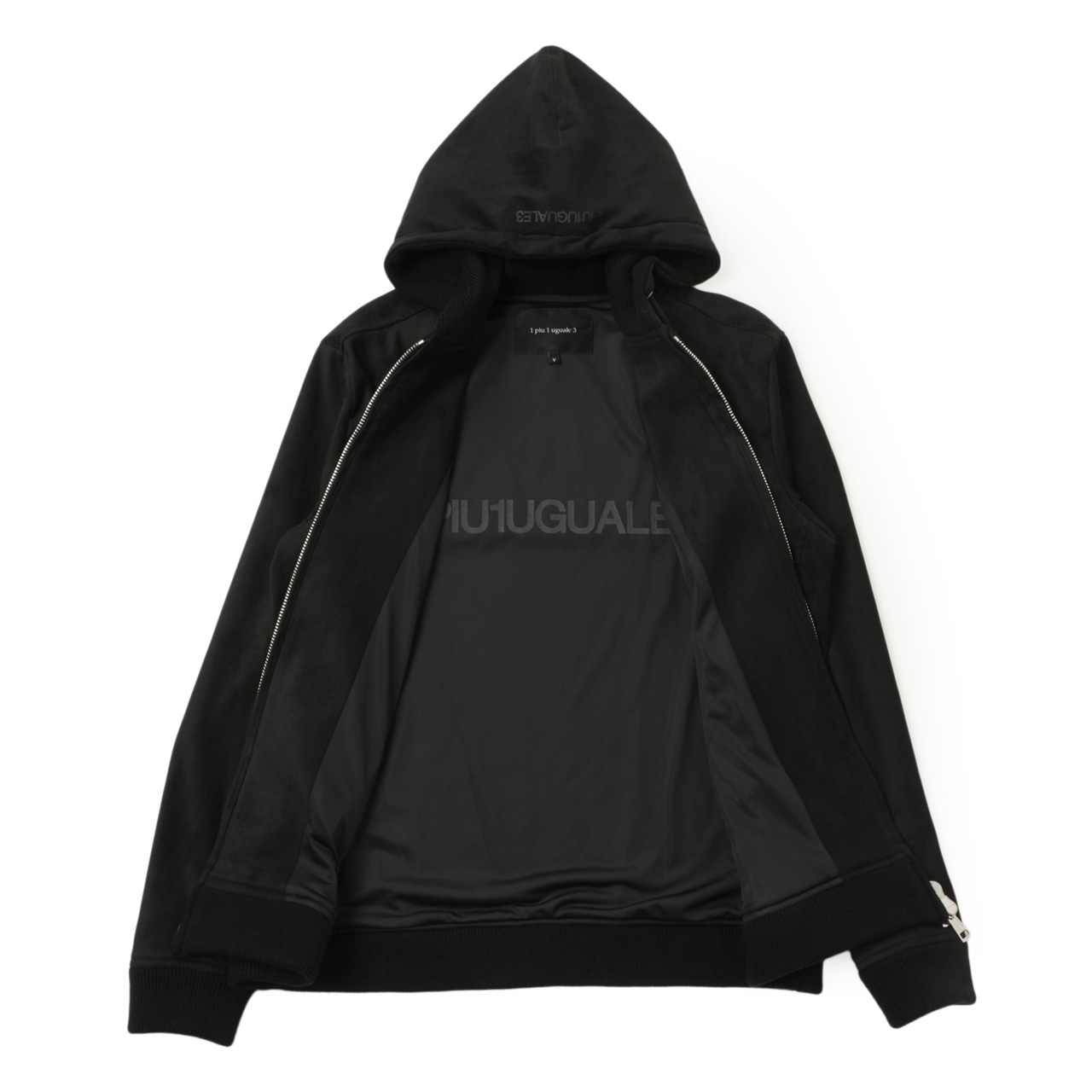 黒 カシミアスエード カーディガン akm ブルゾン1piu1uguale3 黒