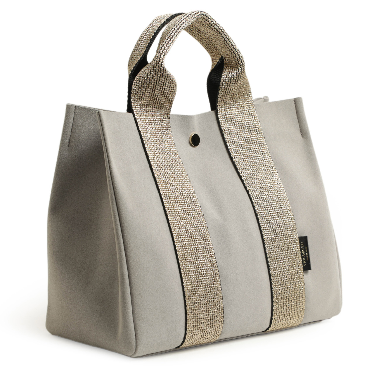 VIOLA d'ORO バッグ グレー ベージュ　Mサイズ VIOLA d'ORO バッグ グレー ベージュ Mサイズ VIOLA d'ORO