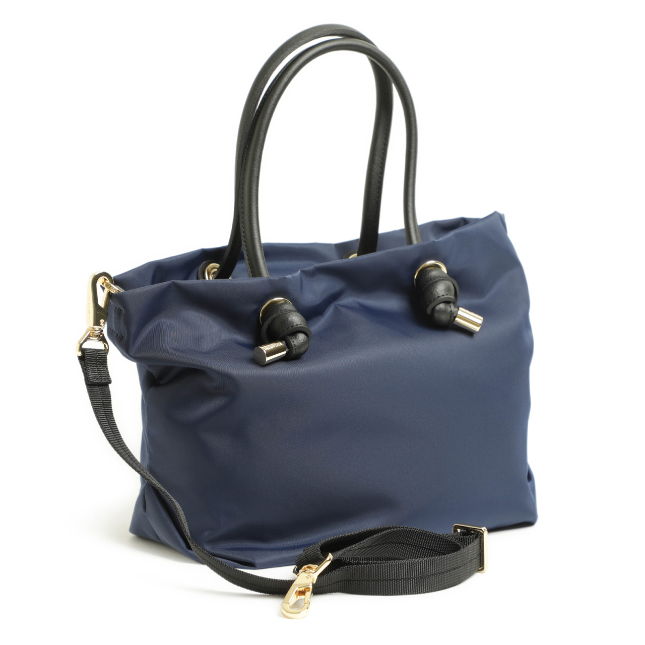 VIOLAd'ORO ブラックレザー ハンドバッグ ヴィオラドーロのイタリアンスプリットレザー2wayバッグ VOGUE