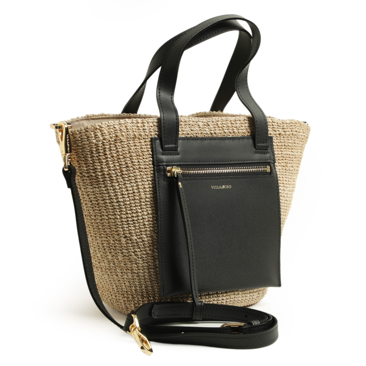 美品、VIOLAd'ORO、ヴィオラドーロ、カゴバッグ、レザー、タッセル VIOLAd'ORO ヴィオラドーロ かごバッグ 2WAY ショルダー SANDRO
