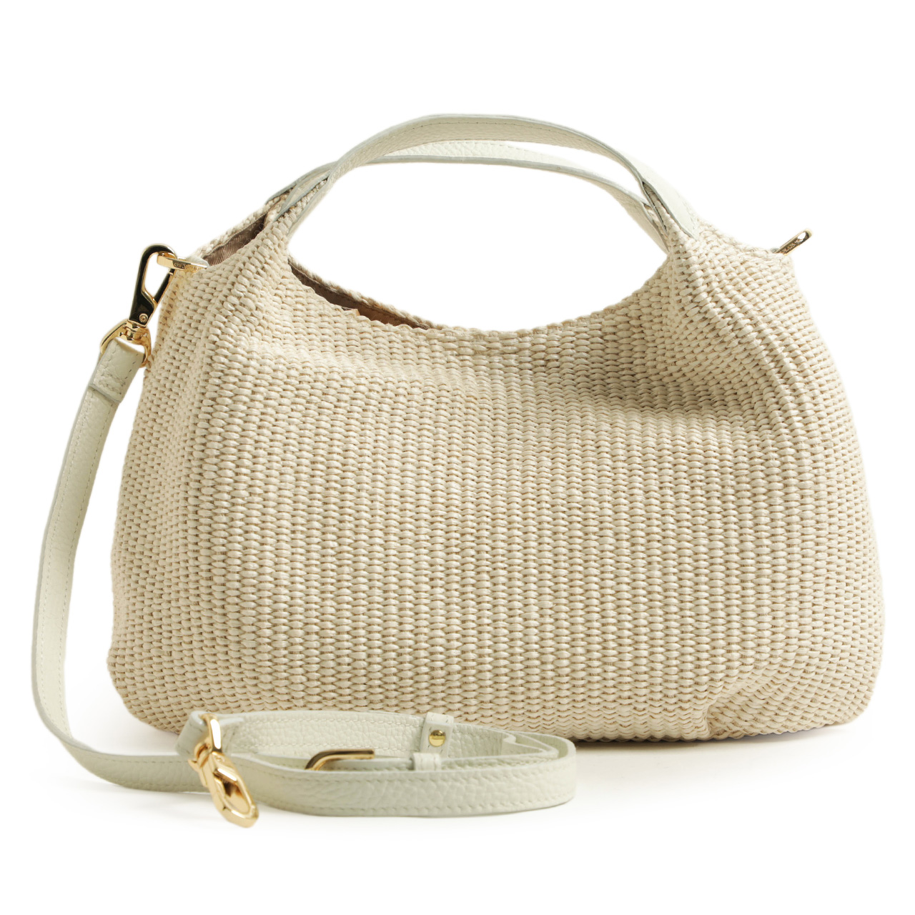 VIOLA d'ORO ホワイト かごバッグ VIOLA d'ORO ホワイト かごバッグ VIOLA d'ORO ホワイト かごバッグ