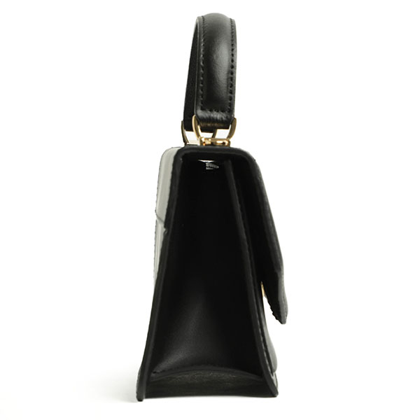 VIOLAd'ORO ブラックレザー ハンドバッグ VIOLAd'ORO ヴィオラドーロ ハンド ショルダー バッグ レザー