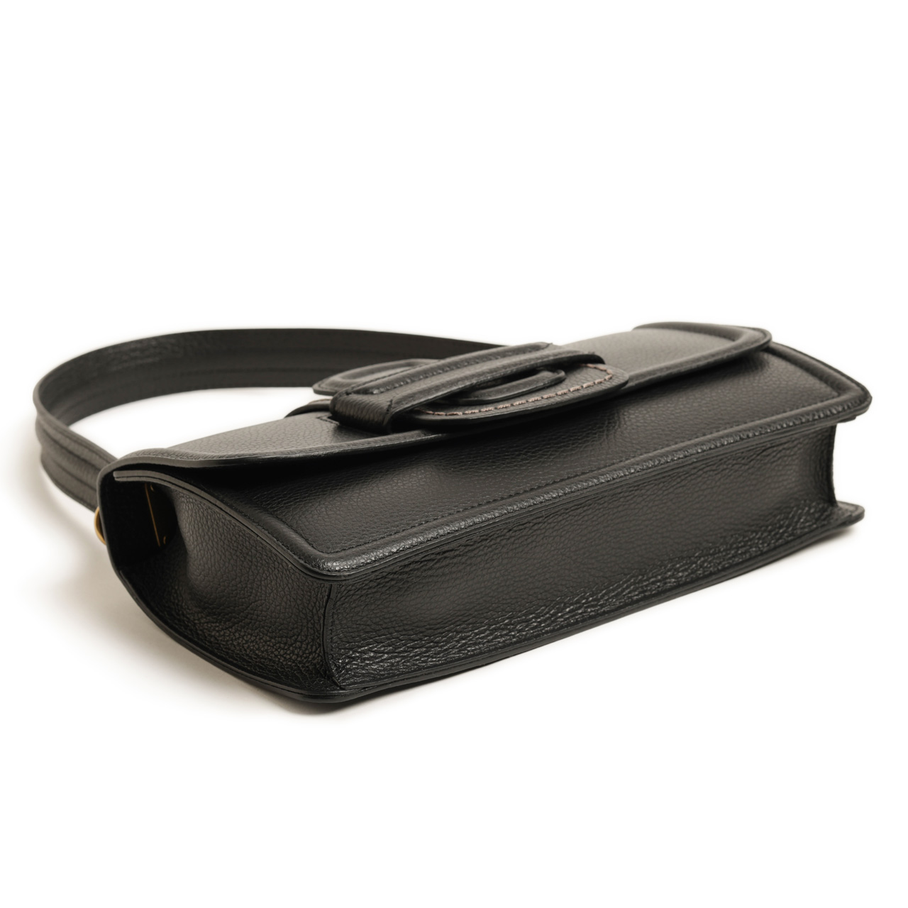 VISONA ヴィソナ ハンド ショルダー バッグ レザー シボ革 フラップ