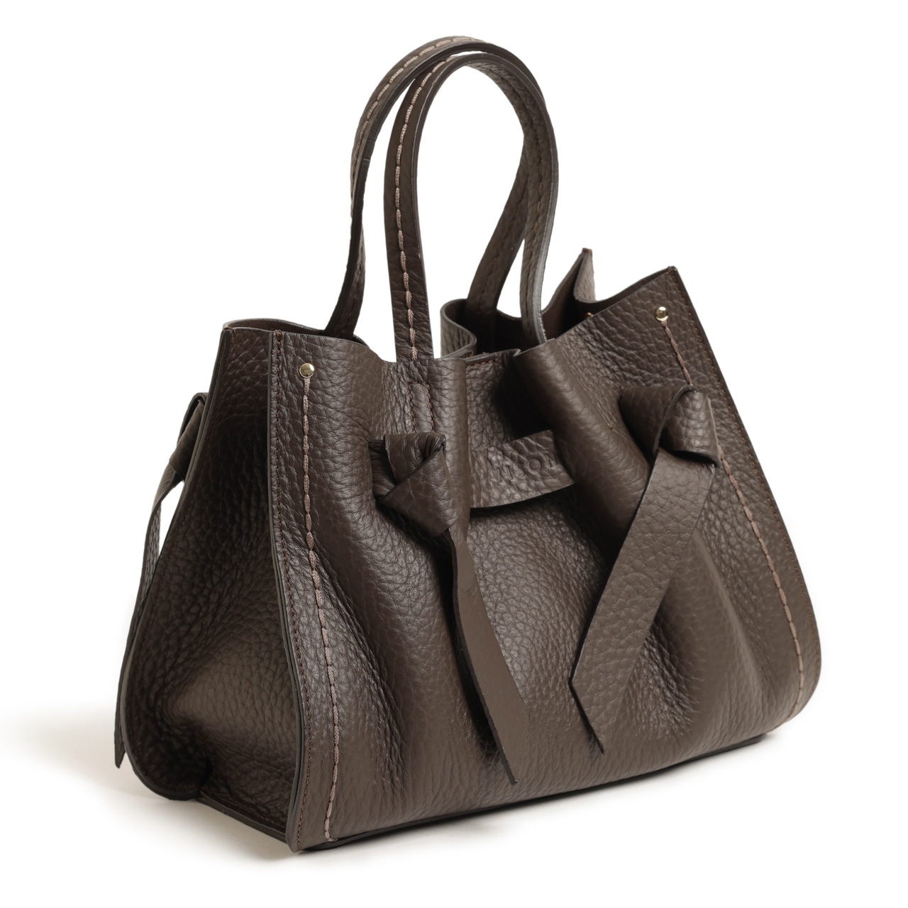 VISONA ヴィソナ ハンド ショルダー バッグ レザー シボ革 2WAY 24730