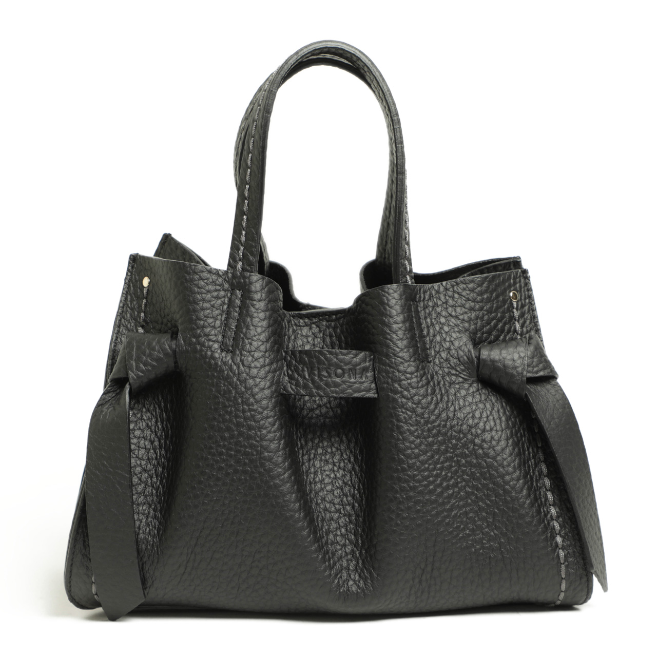 ハンドバッグ PLINIO VISONA 25221-NERO Handbags Borsa in pelle nera con 20640CALIFORNIANERO1.jpg?crop=