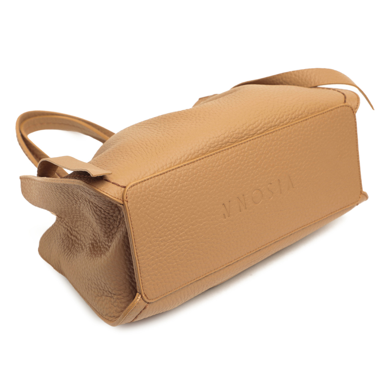 VISONA ヴィソナ ハンド ショルダー バッグ レザー シボ革 2WAY