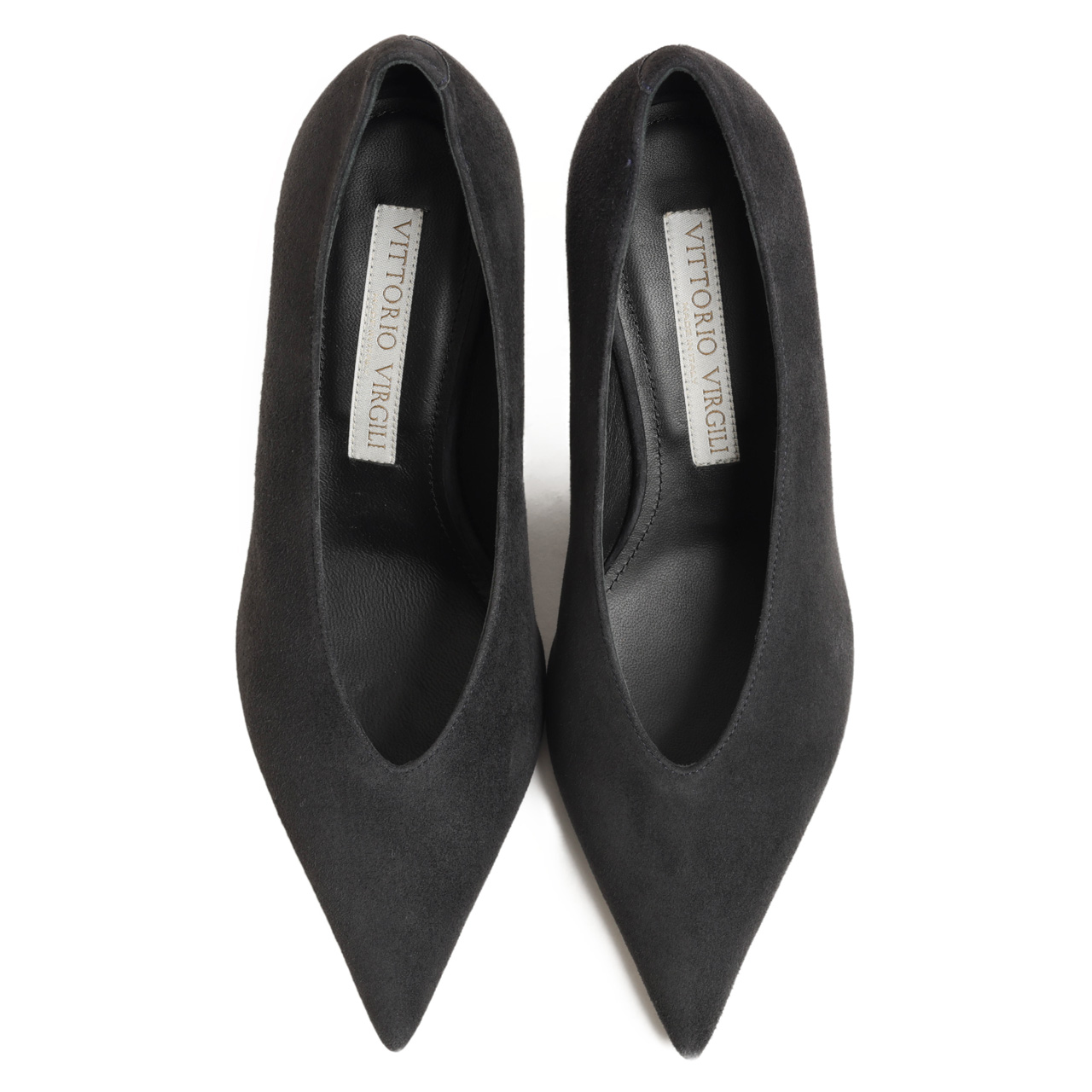 ★美品★ VITTORIO VIRGILI フラットパンプス 25.5 黒 ☆美品☆ VITTORIO VIRGILI フラットパンプス 25.5 黒