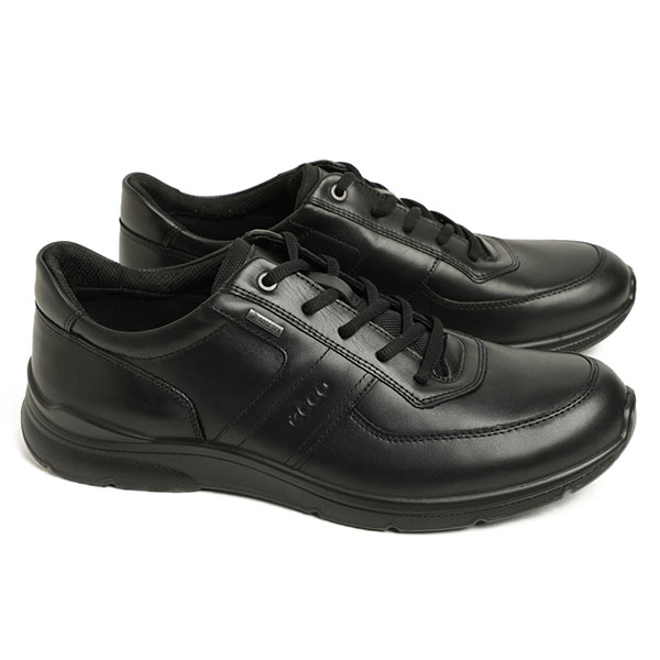 ECCO エコー スニーカー メンズ シューズ スニーカー レースアップ レザー GORE-TEX ゴアテックス FRUIDFORM IRVING  511614 01001 BLACK/ブラック｜ECCO｜菅原靴店