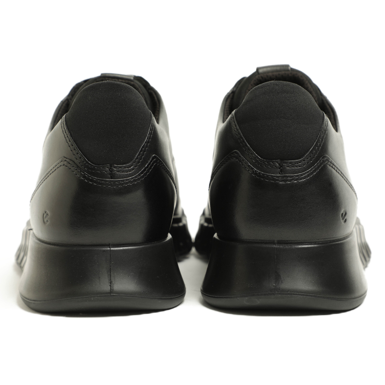 美品 ecco レースアップシューズ （23㌢） レザー ブラック エコー ECCO エコー スニーカー シューズ レースアップ レザー プレーン