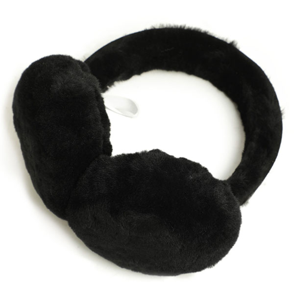 emu エミュー シープスキン イヤーマフ ムートン シープスキン レディース Angahook earmuffs BLACK/ブラック｜emu ｜菅原靴店