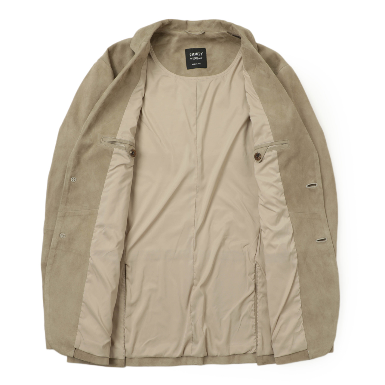 EMMETI エンメティメンズ スエード トレンチコート ベージュ ダブルトレンチコート (7201R244-71) | Savile Row | 紳士服