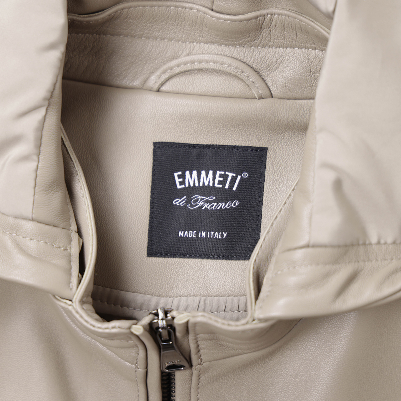 EMMETI JURI HOODIE エンメティ ユリ フーディ パーカー レザー ラム