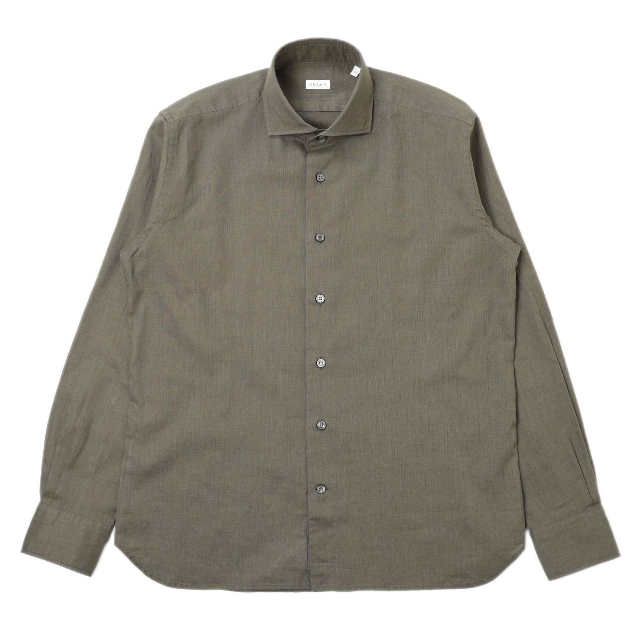 IENA ORIAN オリアン　リネンスキッパーシャツ　カーキ ORIAN Vintage オリアン ヴィンテージ シャツ 長袖 ワイドカラー