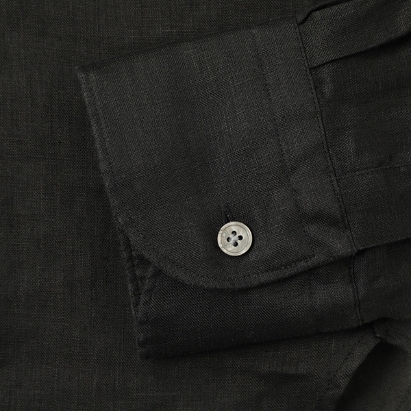 【美品】ORIAN（オリアン）リネン カプリシャツ BLACK（ブラック） ORIAN Vintage オリアン ヴィンテージ シャツ カプリ 長袖
